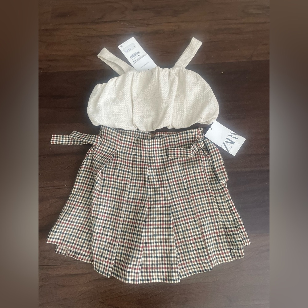 Girls Zara Skort Size 9 & Top Size 8